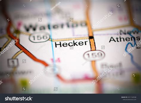 Hecker Illinois Usa On Geography Map Stock Photo 1811160598 | Shutterstock