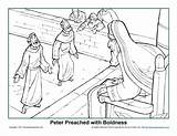 Peter Preaching Coloring Page Sketch sketch template
