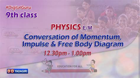 9th Class Physics (E/M) | Conservation of Momentum Impulse & Free Body Diagram | School | Nov 03 ...