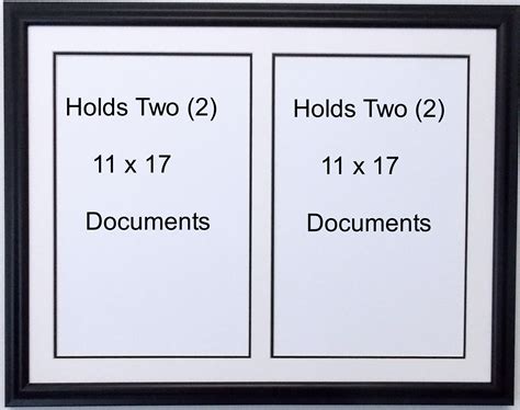 Double Document Frame - Custom Photo Frame 11x17