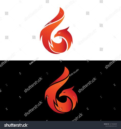 Fire Phoenix Logo Vector Stock Vector (Royalty Free) 1217843659 ...