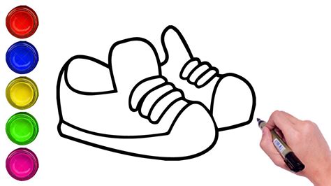 HOW TO DRAW SHOES EASY FOR KIDS | DRAW SHOES STEP BY STEP. - YouTube