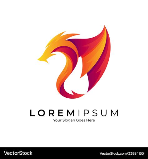 Dragon logo design Royalty Free Vector Image - VectorStock