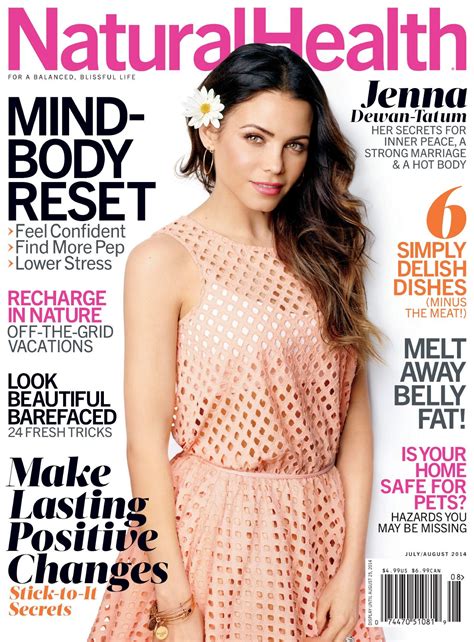 JENNA DEWAN in Natural Health Magazine, July/August 2014 Issue – HawtCelebs