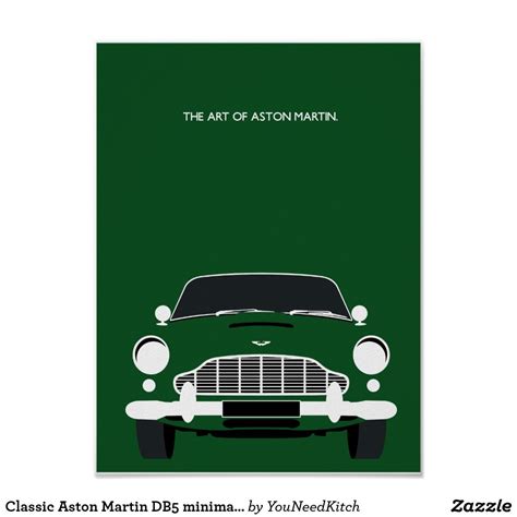 Classic Aston Martin DB5 minimalist art sports car, Poster for sale # ...