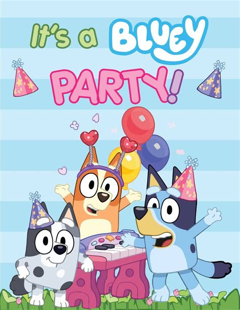 Party Sign Bluey | 2nd birthday party themes, Birthday party themes ...