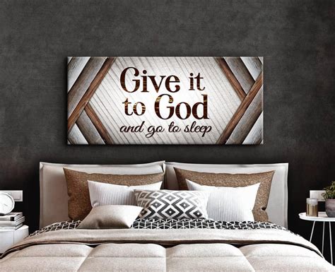 Christian Wall Art: Give It To God V4 (Wood Frame Ready To Hang ...