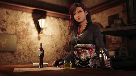 Tifa in Her Kimono Suit in Final Fantasy 7 remake. Location: 7th Heaven Bar in Sector 7 slums. # ...