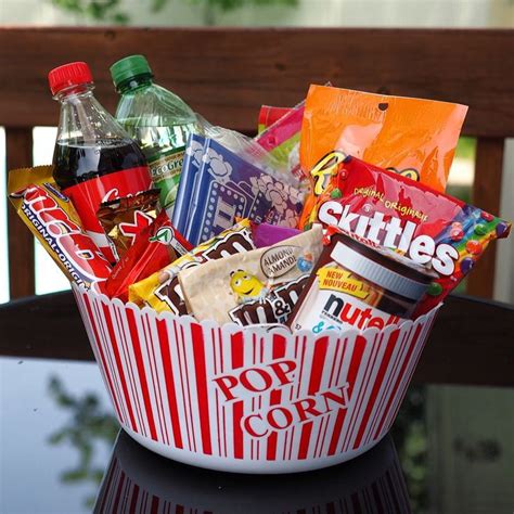 popcorn t baskets | Movie basket gift, Popcorn gift, Best gift baskets