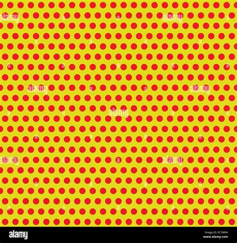 Dotted pop-art, polka dot background. Yellow, red repeatable pattern with circles Stock Vector ...