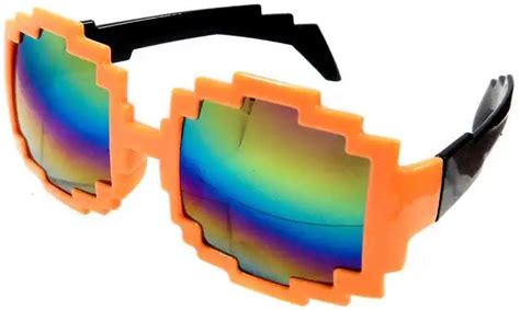 Minecraft Pixelated Mirror Sunglasses Accessory Orange W.I.I. - ToyWiz