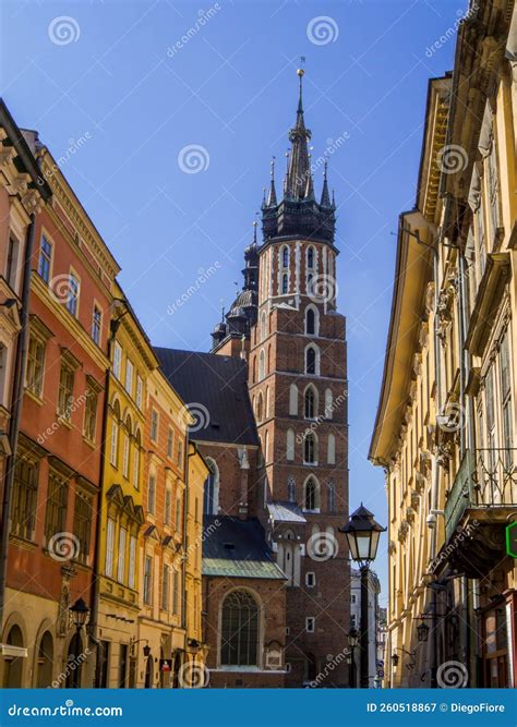 St. Mary`s Basilica, Krakow, Poland Stock Image - Image of europe ...