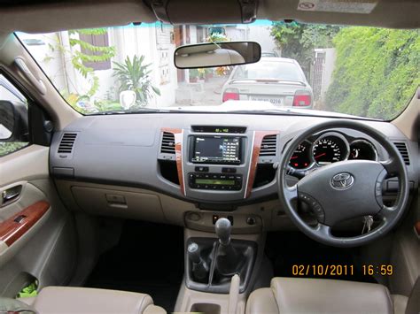 Interior of toyota fortuner 2011