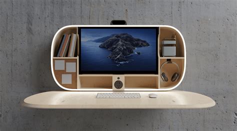 This Clamshell WFH Table Folds Into Your Wall To Save Apartment Space ...