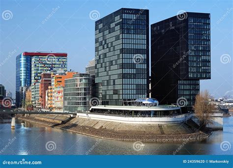 Hotel Hyatt Regency Dusseldorf, Germany Editorial Image - Image of mediahafen, hotel: 24359620