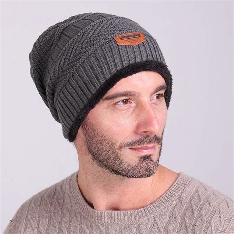 dropshipping Winter Beanies For Men Knitted Wool Hats Mix Colors ...