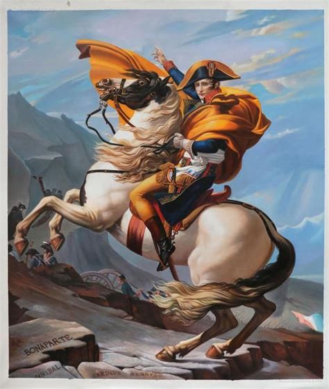 Napoleon Crossing the Alps Jacques Louis David Oil Painting, Napoleon ...