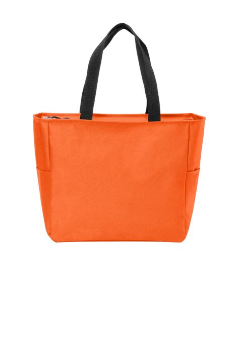 Polyester Improved Essential Tote Bags with Zippered Closure