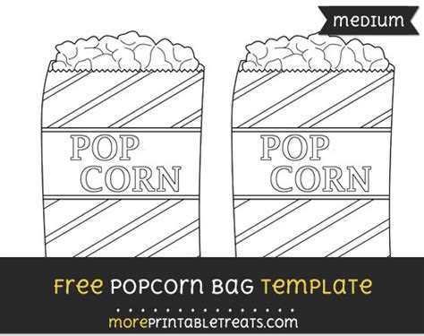 Popcorn Bag Template – Medium