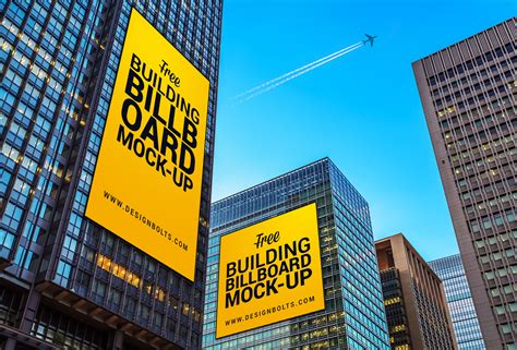 Free Outdoor Advertising Building Billboard Mockup PSD - Good Mockups