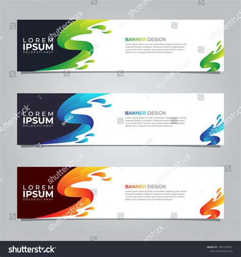 Abstract Banners Template Modern Banner Design Stock Vector (Royalty ...