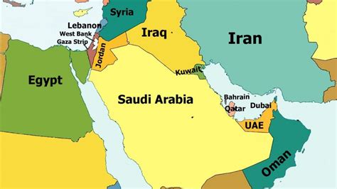 Middle East Map With Countries