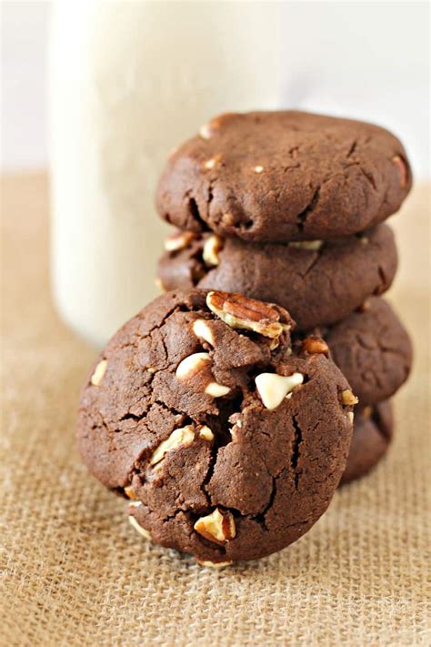 Double Chocolate Pecan Cookies (with White Chocolate Chips)