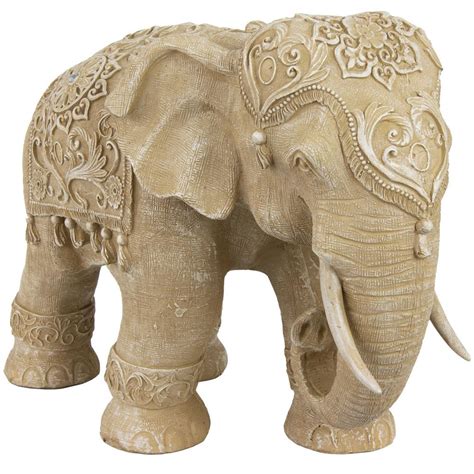 Oriental Furniture 20 in. Rustic Jeweled Elephant Decorative Statue-STA-ELEPH2 - The Home Depot