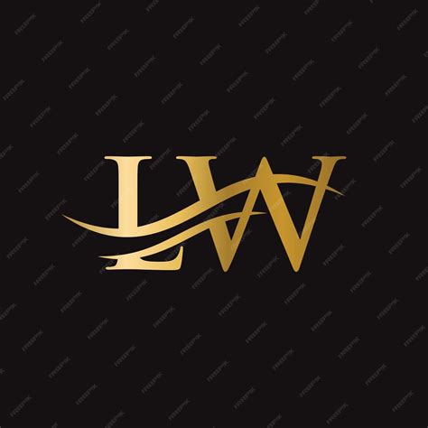 Premium Vector | Swoosh letter lw logo design for business and company identity water wave lw ...