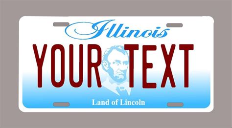 Illinois License Plate custom Text - Etsy