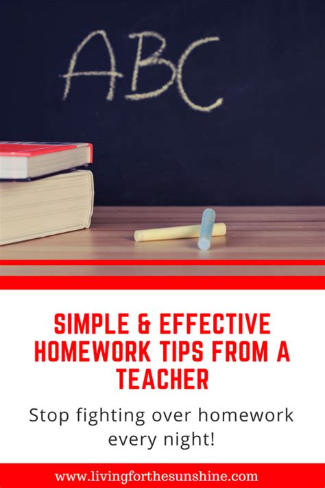 Simple & Effective Homework Tips from a Teacher - Living For the Sunshine