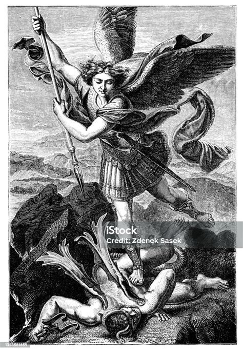 Archangel Michael Fighting With Devil Bible Revelation Old Testament ...