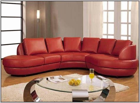 10 Ideas of Red Faux Leather Sectionals