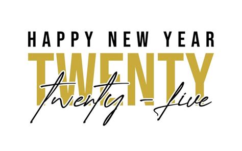 Premium Vector | 2025 typography logo design concept happy new year ...