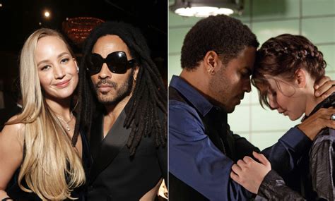 Jennifer Lawrence and Lenny Kravitz Have a ‘Hunger Games’ Reunion at ...