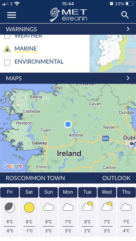 Met Éireann App Update - Met Éireann - The Irish Meteorological Service