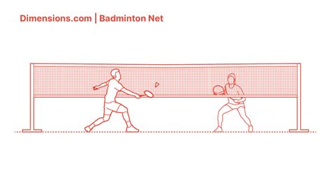 Badminton Net Dimensions & Drawings | Dimensions.com