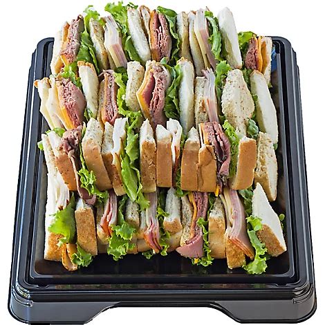 Deli Catering Tray Finger Sandwich 18 Inch Square Tray 12-16 Servings ...