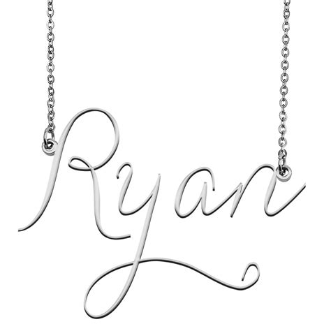 Ryan Name Necklace Custom Personalized Name Plate Jewelry for Birthday Christmas Gift