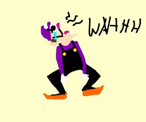 Waluigi crying - Drawception