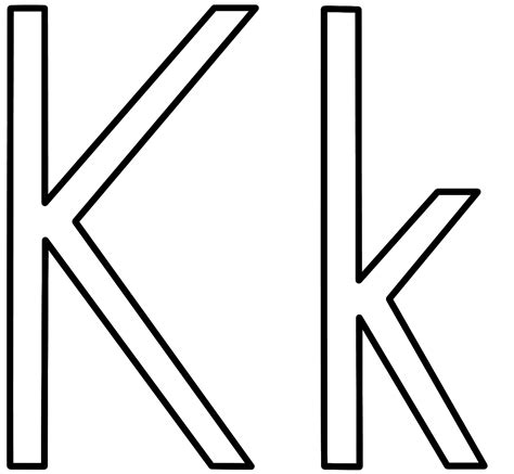 Letter K - Coloring Page (Alphabet)