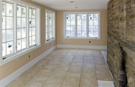 Tile floor, Sunroom, Sunroom tile floor