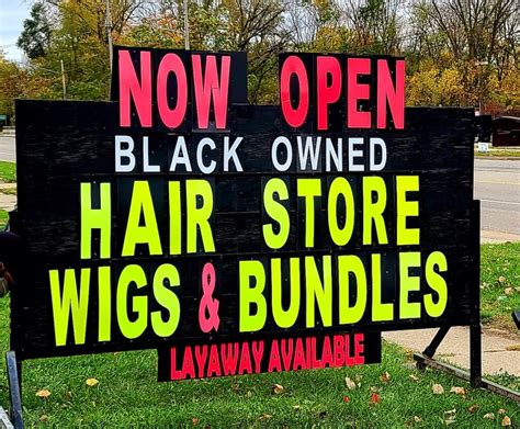 Portable Sign Rental for Store • Great Lakes Sign Company | Black Sign ...