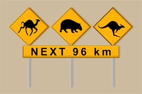 Premium Vector | Australian road signs vector