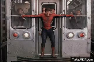 Spiderman 2 (2004) Peter Stops The Train! on Make a GIF