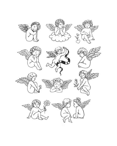 Cherub tattoo, Cupid tattoo, Cute tiny tattoos