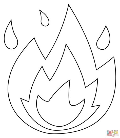 Fire coloring page | Free Printable Coloring Pages