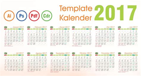 Template kalender 2017 undangan, kalender dinding 2017, kalender meja ...