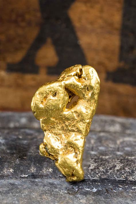 Textured Shiny Natural Gold nugget from Quincy, California [T1741 ...