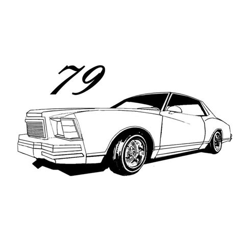79 monte lowrider Clock by ThornyroseShop | Lowriders, Cars coloring pages, Lowrider drawings